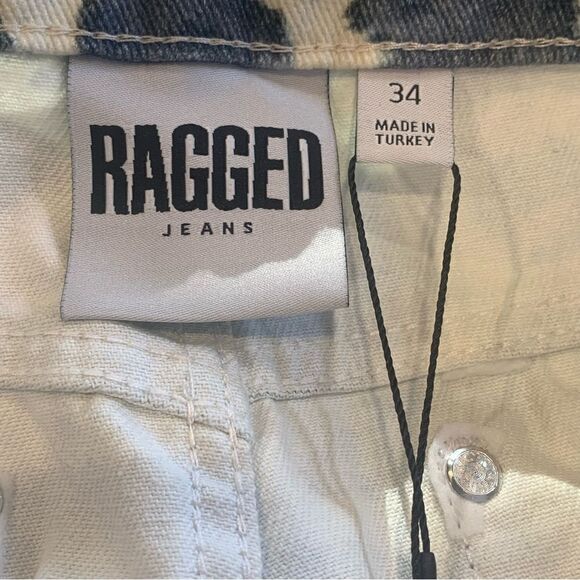 The Ragged Priest Jeans Lover Print Release Jeans Wide Leg High Rise Size 34 - Picture 9 of 12